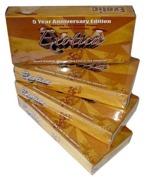 Exotica Natural Hookah Coals (12 pieces) box - Hookah Junkie