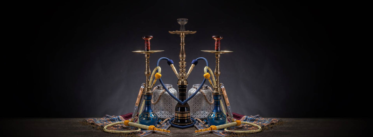 Hookahs on a table.