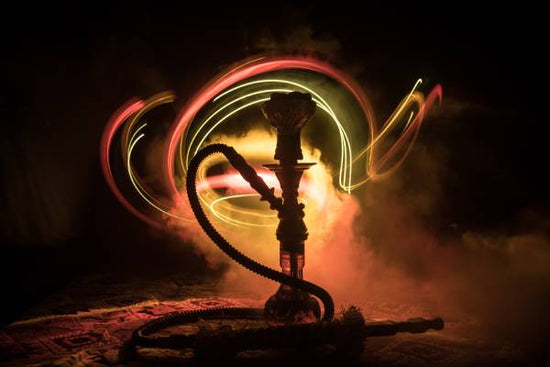 Static light swirls around a Hookah.