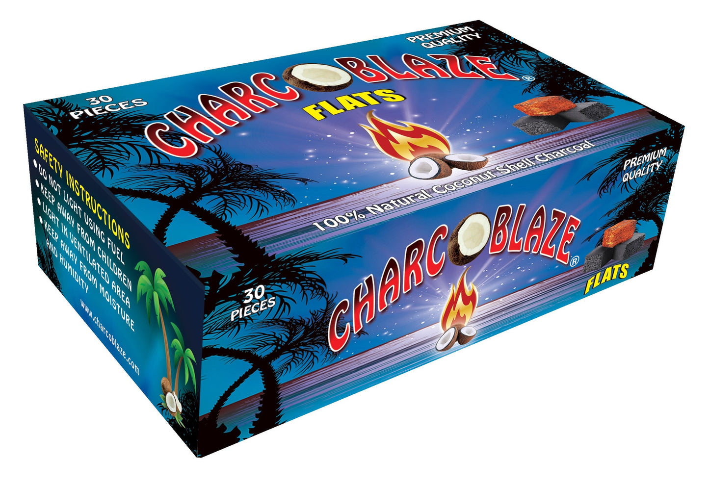 Charco Blaze Charcoal Flats - Hookah Junkie