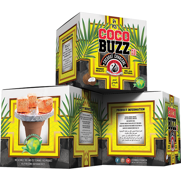 CocoBuzz 3.0 Coconut Charcoal 64pc