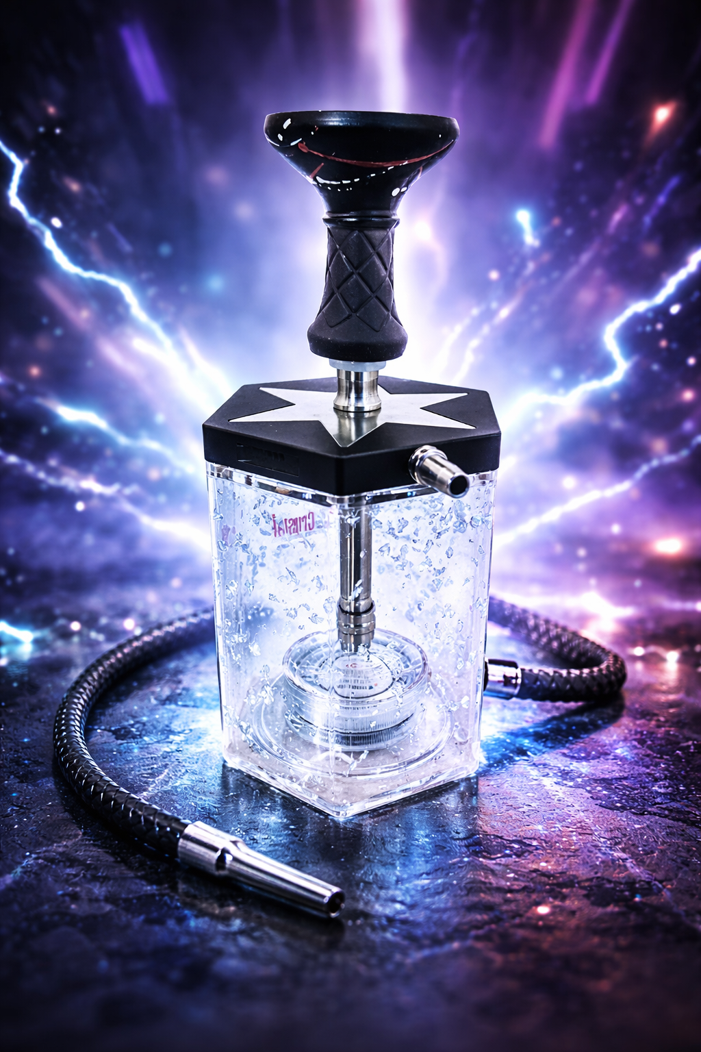 BLACK CRYSTAL LUNEX HOOKAH