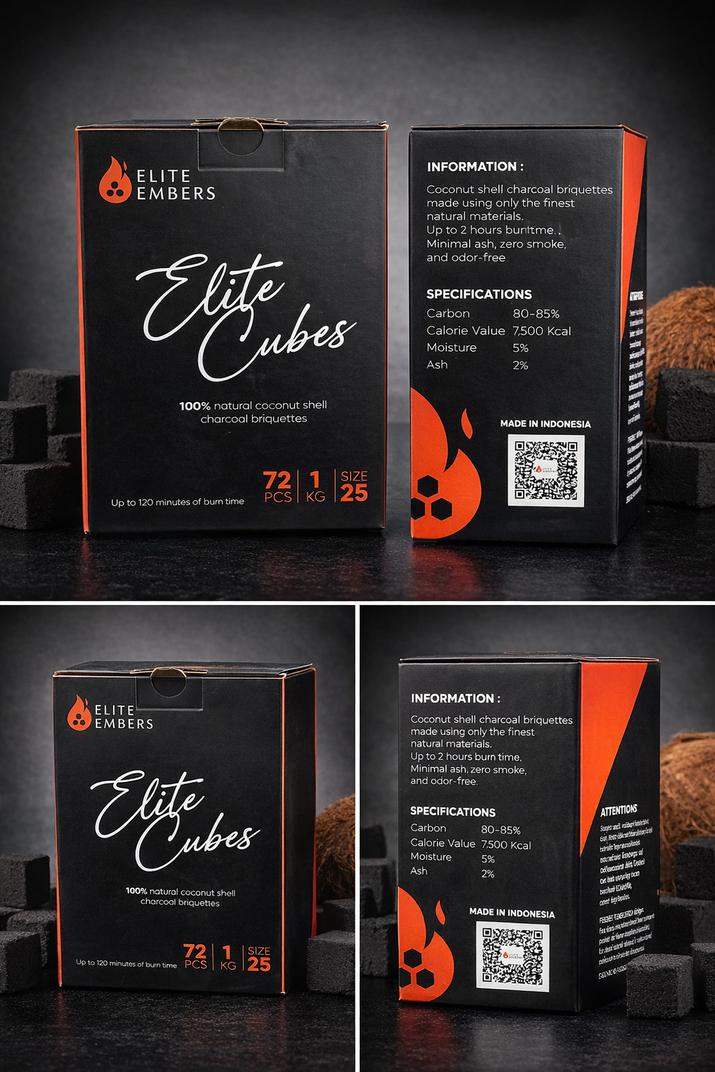 ELITE EMBERS COCONUT CHARCOAL