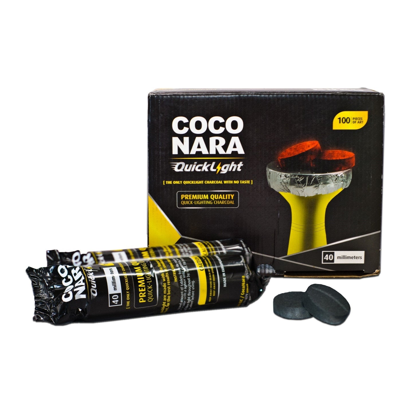 CocoNara QuickLight Charcoal (100 Pieces)