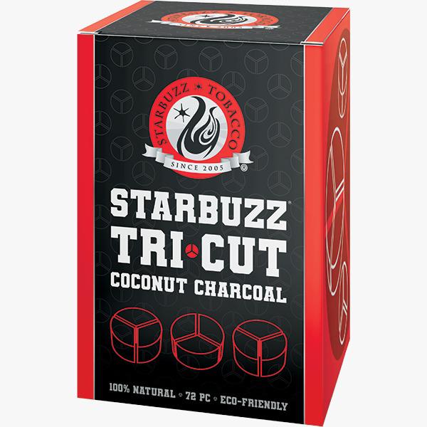Starbuzz Tri Cut Coconut Charcoal -72 Pcs